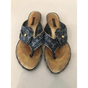 Vintage Louis Vuitton Monogram Denim Sandals